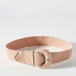 Anthropologie raffia stretch belt